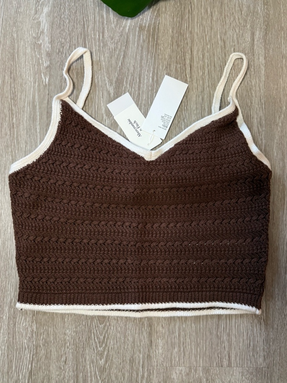 Abercrombie & Fitch Brown Knit Crop Tank NWT Size Small